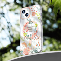 Ốp Điện Thoại PC Cứng / Nhám Họa Tiết Hoa Màu Hồng Cho compatible for iPhone 11 12 13 14 pro max