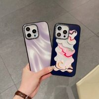 Ốp điện thoại PC hợp thời trang với họa tiết dòng mèo nô lệ Nhật Bản cho iPhone 16 Pro Max 15 14 13P 12Pro Max 11 Pro Max Vỏ điện thoại bảo vệ, chống sốc và bền