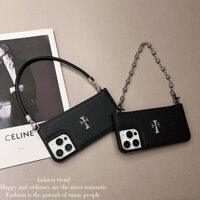Ốp Điện Thoại Phong Cách Cầm Tay Chrome Hearts Tương Thích Với IPhone 16 Pro Max Cho IP 14 15 Pro Max 13 PM 12 ProMax i16 i15 i14 i13 i12 Bao Da