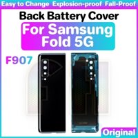 Ốp điện thoại Pin Kính Nhà Ở Cho Samsung Galaxy Z Fold 5G Fold1 5G SM-F907 F907 F907N SM-F907N Phía Sau Nhà Ở Cửa Kính Mặt Sau Ốp điện thoại Ống Kính Máy Ảnh Kính