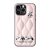 Ốp Điện Thoại Puffer Panda Design Cho iPhone 16 Pro Max / 15 / 14 / 13 / 12 - Vỏ Bảo Vệ Chống Sốc Dễ Thương Có Tay Cầm Chống Trơn Trượt (Phong Cách & Bền Đẹp)
