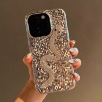 Ốp Điện Thoại Rắn Kim Cương Giả Sáng Bóng Cho IPhone 16 Pro Max IP 15 Pro Max 13 14 Promax Tương Thích Với i11 12 PM Vỏ Bảo Vệ Chống Sốc Cứng