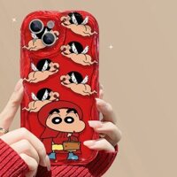 Ốp điện thoại Red Riding Hood Shin-Chan Apple 15 iPhone14pro / 13 / 12 Mới 8 / 7PLUS / se3 / xsmax