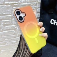 Ốp điện thoại sạc không dây từ tính sang trọng IMD Aurora Gradient cho iPhone 16 15 14 13 12 Pro Max 11 14 15 16 Plus Ốp lưng chống sốc PC cứng