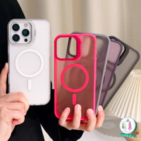 Ốp điện thoại sạc không dây từ tính màu trơn cho iPhone 16 15 11 14 13 12 Pro Max 16 Plus Giá đỡ ống kính vô hình Ốp lưng cứng chống sốc