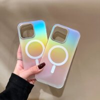 Ốp điện thoại sạc từ tính mạ sang trọng cho iPhone 16 14 15 Plus 13 12 Pro Max 11 SE 4 Matte Clear Hard Cover