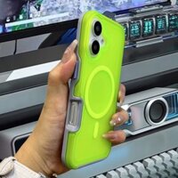 Ốp điện thoại sạc từ tính mờ mờ sang trọng cho iPhone 16 11 12 13 14 15 Pro Max 16 Plus Colorul TPU Soft Edge Vỏ chống rơi Vỏ cứng chống sốc