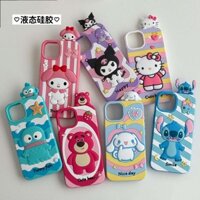 Ốp điện thoại Sanrio hoạt hình 3D dễ thương cho iPhone 16ProMax 15ProMax 14ProMax 11 12 13PROMAX silicon chống sốc mềm