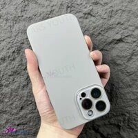 Ốp Điện Thoại Siêu Mỏng Màu Xám Bằng Titan Cho iphone 15 pro max 11 12 13 14 pro max 14 15 plus