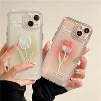 Ốp Điện Thoại Silicon Dày Chống Sốc Hình Hoa tulip Cho iPhone 13 12 11 Pro Xs Max X Xr iPhone 6s 7 8 Plus SE - Hàng mới