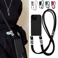 Ốp Điện Thoại Silicon Gắn Dây Đeo Dài Cho iPhone 14 Pro Max 13 12 11 Pro Max 14 Plus 11pro 13 14 promax