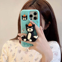 Ốp điện thoại silicon hình mèo hoạt hình dễ thương tương thích cho iPhone 16ProMax 15ProMax 14ProMax 12 13ProMax Vỏ mềm chống sốc
