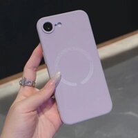 Ốp Điện Thoại Silicon Lỏng Từ Tính Cho iPhone 16e 16 15 14 Plus 13 12 11 Pro Max 7 8 Plus SE3 Sạc Không Dây Vỏ Mềm Chống Sốc