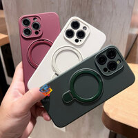 Ốp điện thoại silicon lỏng sang trọng tương thích với iphone 16 Pro Max 15 14 13 12 Pro Max iphone 11 với giá đỡ từ tính có thể gập lại, ốp lưng cứng hấp thụ sốc nâng cao