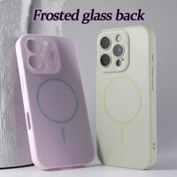 Ốp điện thoại silicon lỏng bằng kính mờ cho iPhone 12 13 14 15 16 Pro Max iPhone 16 Plus Vỏ điện thoại thẩm mỹ chống rơi và chống sốc