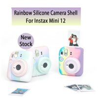 Ốp Điện Thoại Silicon Mềm Bảo Vệ Máy Ảnh Instax Mini 12 Mini12 Màu Cầu Vồng Xinh Xắn