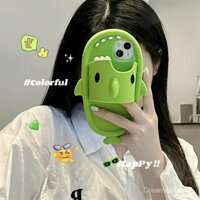 Ốp Điện Thoại Silicon Mềm Hình Dép Hình Cá Mập Ba Chiều Sáng Tạo Cho iPhone14promax 13 12 11 13promax XSA8