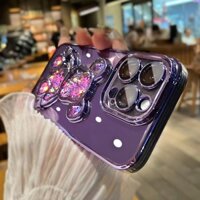 Ốp Điện Thoại Silicon Mềm Chống Sốc Kim Tuyến Nước Mạ Viền 3D Sang Trọng Cho IPhone 14 13 12 11 Pro Max 14 Plus