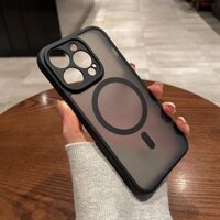 Ốp Điện Thoại Silicon Mềm Chống Sốc Mặt Nhám Màu Đen Cho iPhone 15 11 Pro 12 13 14 Pro Max 14 Plus