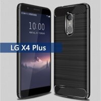 Ốp Điện Thoại Silicon TPU Mềm Nhám Chống Sốc In Họa Tiết Sợi Carbon Cho LG X4 Plus lgx4+ LG X4plus