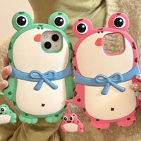 Ốp Điện Thoại silicone Mềm Họa Tiết Ếch Hoạt Hình Ba Chiều Cho iPhone 14 promax 12 13 promax promax iPhone11