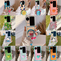 Ốp Điện Thoại silicone Mềm Nắp Gập Chống Rơi In Hình doraemon Có Quai Đeo Tay Cho oppo find n3 flip oppo find n2