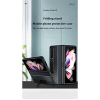 Ốp Điện Thoại Sợi Carbon Siêu Mỏng Có Giá Đỡ Bảo Vệ Cho Samsung Galaxy Z Fold 3 2 5G