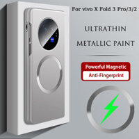 Ốp điện thoại sơn kim loại siêu mỏng sang trọng cho vivo X Fold 3 Pro Fold 2 Sạc không dây từ tính Matte Chống vân tay Vỏ PC cứng