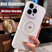 Ốp điện thoại tản nhiệt từ tính mờ siêu mỏng sang trọng cho iPhone 16 15 14 13 12 Pro Max 16 Plus 16 Pro Max Vỏ làm mát cứng Sạc không dây Vỏ bảo vệ từ tính