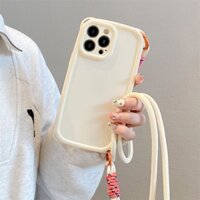 Ốp Điện Thoại Thiết Kế Dây Đeo Chéo Bảo Vệ Ống Kính Máy Ảnh Cho iPhone 15 Pro Max Plus 14 13 12 11
