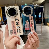 Ốp điện thoại thời trang Blu-ray phong cách Trung Quốc cho VIVO X Fold 3 Pro PC Vỏ nhựa Fold3 Vỏ bảo vệ