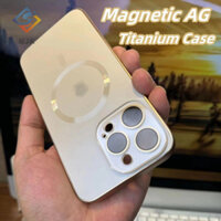Ốp Điện Thoại Titan Nhám Từ Tính Chống Sốc Cho iPhone 14 13 12 11 Pro max 13 Pro max 15promax