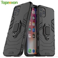 Ốp điện thoại Topewon dạng giáp chống sốc có nhẫn đỡ cho iPhone 13 Pro Max 12 Mini 11 Pro max XS XR SE 2020