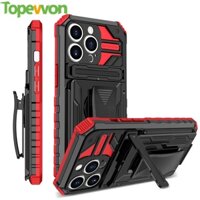 Ốp điện thoại TOPEWON kiểu giáp có giá đỡ thích hợp cho Apple iPhone X XS XR 11 Pro Max 7 8 Plus SE 2022