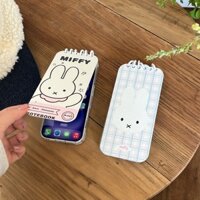 Ốp điện thoại TPU lật hình thỏ Miffy dễ thương cho Apple IPhone 16 15 14 13 12 Pro Max