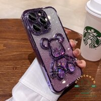 Ốp Điện Thoại tpu Mềm Chống Sốc Kim Tuyến Nước Mạ Viền 6d Cho iphone 15 14 13 12 11 pro max 15