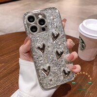 Ốp Điện Thoại TPU Mềm Chống Sốc Đính Kim Tuyến Cho iphone15 Pro Max 14 13 12 11