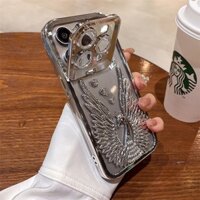 Ốp Điện Thoại tpu Mềm Trong Suốt Có Giá Đỡ Hình Cánh Thiên Thần Cho iphone15 14 13 12 pro max 15 Chống Sốc