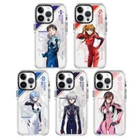 Ốp Điện Thoại TPU Silicone Trong Suốt Họa Tiết Evangelion Cho iPhone 14 11 12 13 Pro Max
