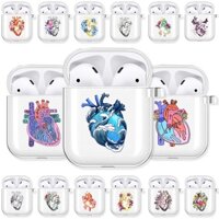 Ốp điện thoại TPU trong suốt mềm hình trái tim của đại dương cho Apple Airpods Pro 3 2 1 Vỏ Tai nghe không dây Vỏ Airpod