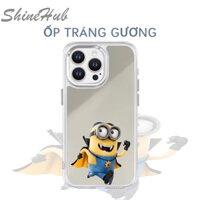 Ốp Điện Thoại Tráng Gương Halloween Minions Cho IP 11 12 13 14 15 16 Pro Plus Promax Xsm [04144MJ]