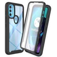 Ốp Điện Thoại Trong Suốt Bảo Vệ Toàn Diện 360 Độ Kèm Miếng Dán Màn Hình PET Cho Motorola Moto G71 5G