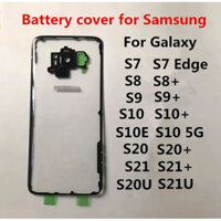 Ốp điện thoại Trong Suốt Cho Samsung Galaxy S7 Edge S8 S9 Plus S10 5G S20 S21 Ultra Nhà Ở Pin Sửa Chữa Cửa Thay Thế Ốp điện thoại Phía Sau