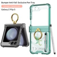 Ốp Điện Thoại Trong Suốt Có Giá Đỡ Dạng Nhẫn Cho Samsung Galaxy Z Flip 5