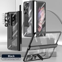 Ốp Điện Thoại Trong Suốt Có Giá Đỡ Từ Tính Và Miếng Dán Kính Bảo Vệ Màn Hình Cho Samsung Galaxy Z Fold 5 Gấp 4 Lần 3