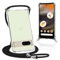 Ốp Điện Thoại Trong Suốt Sang Trọng Cho Google Pixel 9 9 Pro 9 Pro XL 9a 8 8 Pro 8a 7 7 Pro 7a Ốp Lưng Đeo Ngang Vòng Cổ Dây Dây Buộc Dây