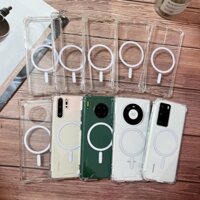 Ốp Điện Thoại Trong Suốt Từ Tính Bảo Vệ Bốn Góc Chống Rơi Cho Huawei P60 Pro P40 Pro P50 Mate 50 Pro
