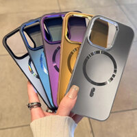 Ốp Điện Thoại Từ Tính AG Matte Sang Trọng Cho iPhone16 15 Pro MAX 14 13 12 11 Ốp Lưng Sạc Không Dây