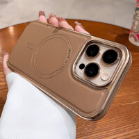 Ốp Điện Thoại Từ Tính Da Mờ Cao Cấp Sa Mạc Titan Sang Trọng Cho iPhone 16 15 14 13 Pro Max Vỏ Thân Thiện Với Da Cho iPhone 16 Pro Max Vỏ Bảo Vệ Chống Sốc