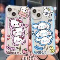 Ốp điện thoại từ tính Hello Kitty Cinnamoroll Dog đáng yêu cho iPhone 16 Pro Max 15 Pro Max 14 Pro Max Plus Ốp lưng mềm cho iPhone 11 12 13 Pro Max